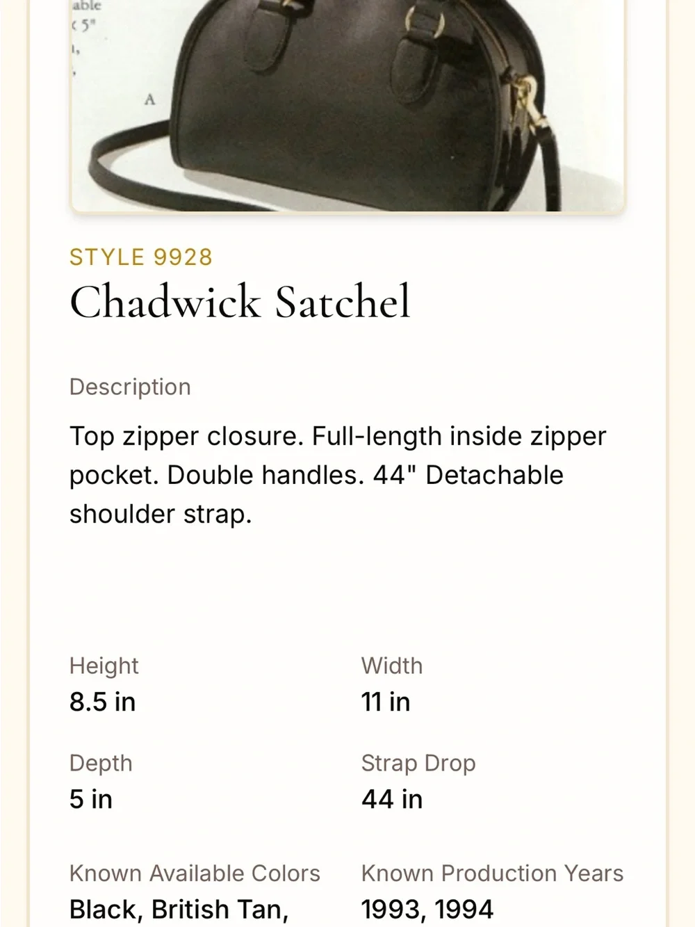 Vintage Coach Chadwick satchel